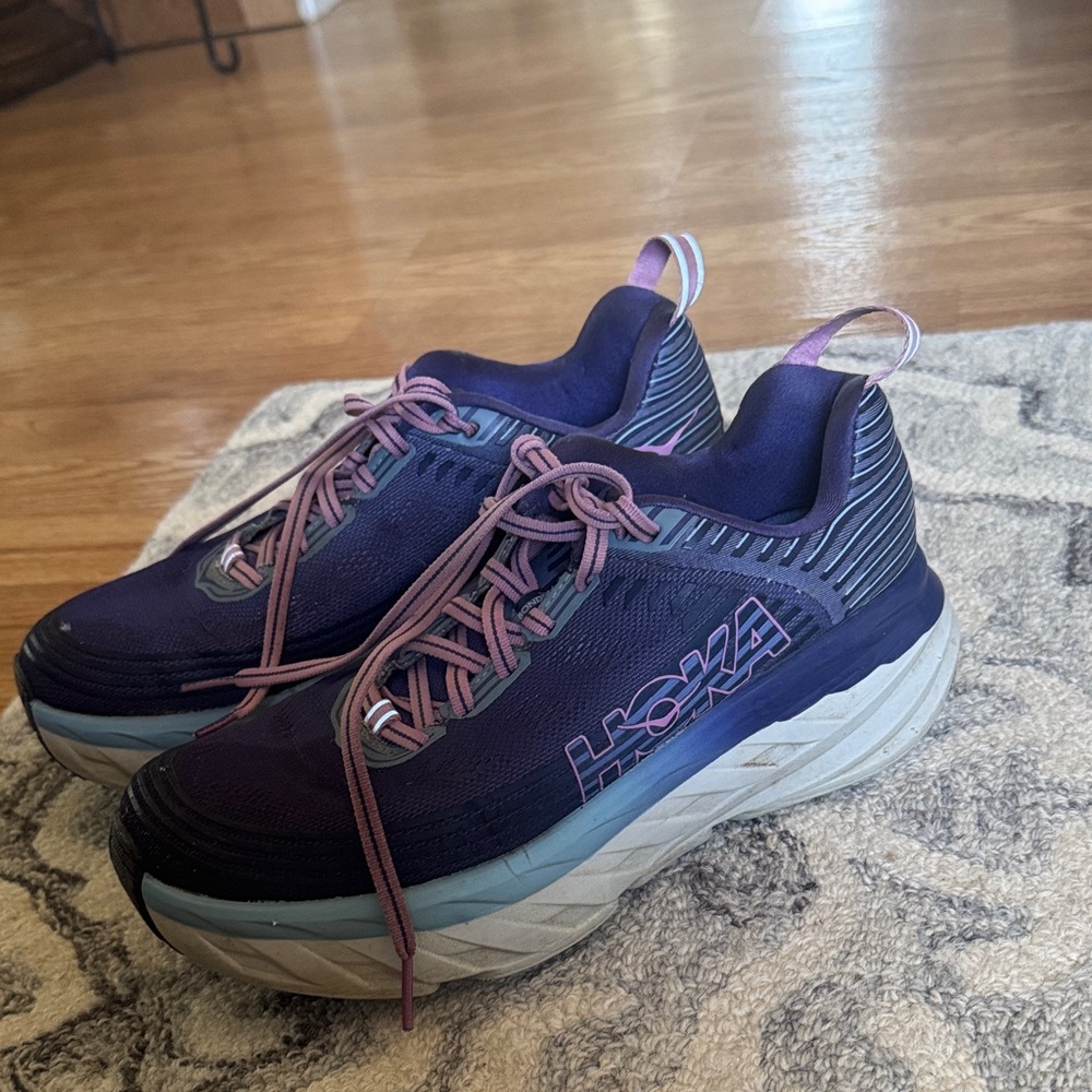 Hoka Women's Athletic Shoes - Navy and Lavender